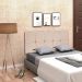Cabeceira Painel Nina para Cama Box Solteiro 100 cm Suede Bege D'Rossi