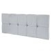 Cabeceira Painel Nina para Cama Box Solteiro 100 cm Suede Cinza D'Rossi