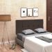 Cabeceira Painel Nina para Cama Box Solteiro 100 cm Suede Marrom D'Rossi