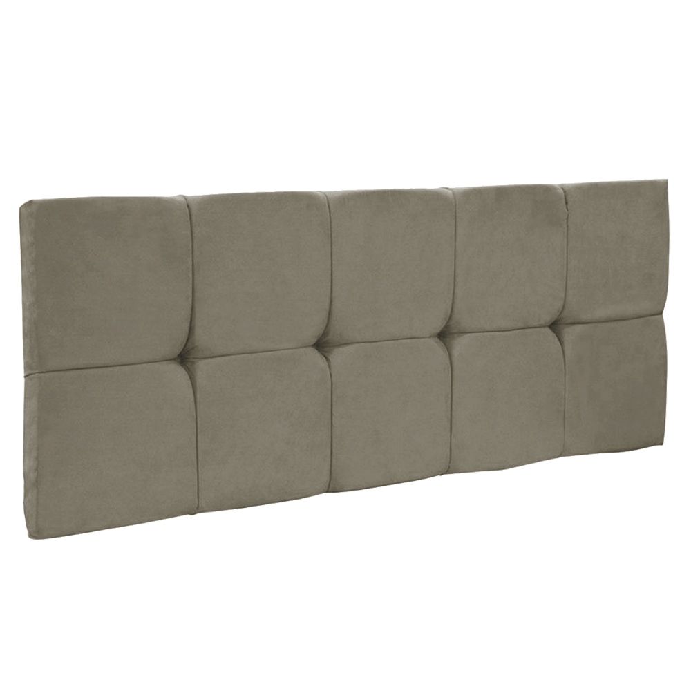 Cabeceira Painel Nina para Cama Box Solteiro 100 cm Suede Marrom Rato D'Rossi