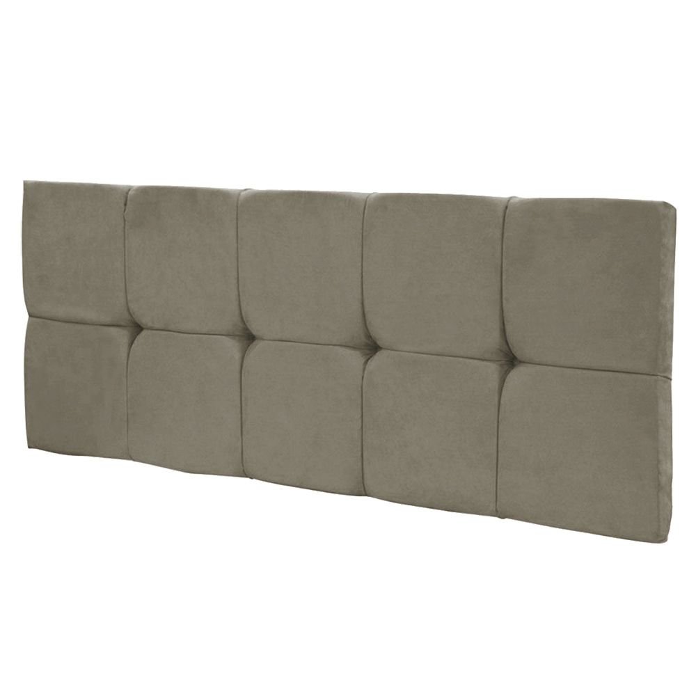 Cabeceira Painel Nina para Cama Box Solteiro 100 cm Suede Marrom Rato D'Rossi