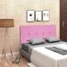 Cabeceira Painel Nina para Cama Box Solteiro 100 cm Suede Rosa Bebê D'Rossi