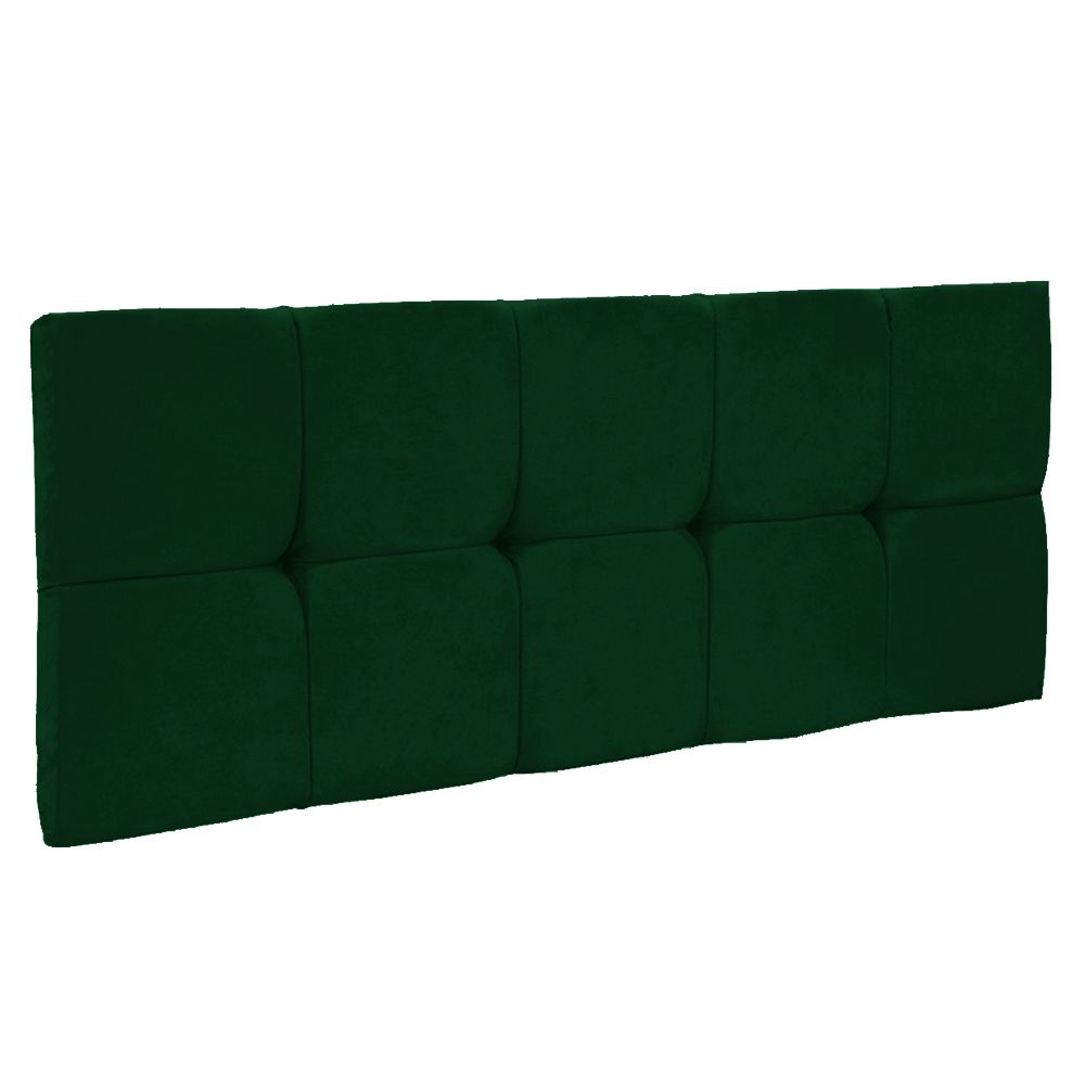 Cabeceira Painel Nina para Cama Box Solteiro 100 cm Suede Verde D'Rossi