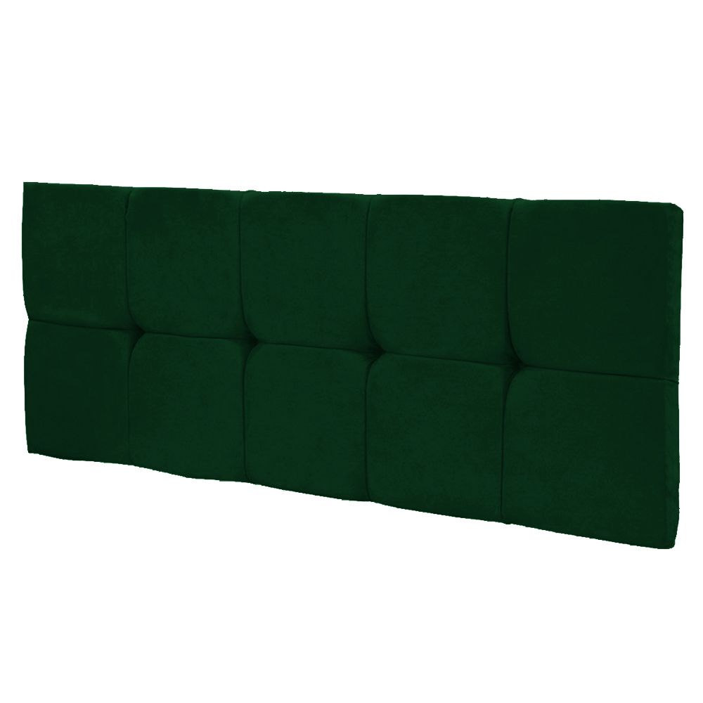 Cabeceira Painel Nina para Cama Box Solteiro 100 cm Suede Verde D'Rossi