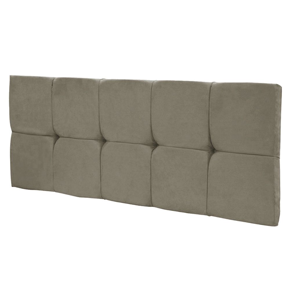 Cabeceira Painel Nina para Cama Box Solteiro 90 cm Suede Marrom Rato D'Rossi