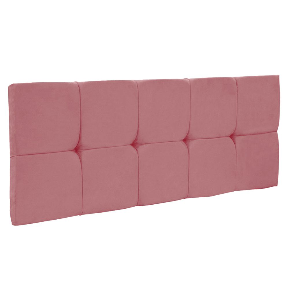 Cabeceira Painel Nina para Cama Box Solteiro 90 cm Suede Rose D'Rossi