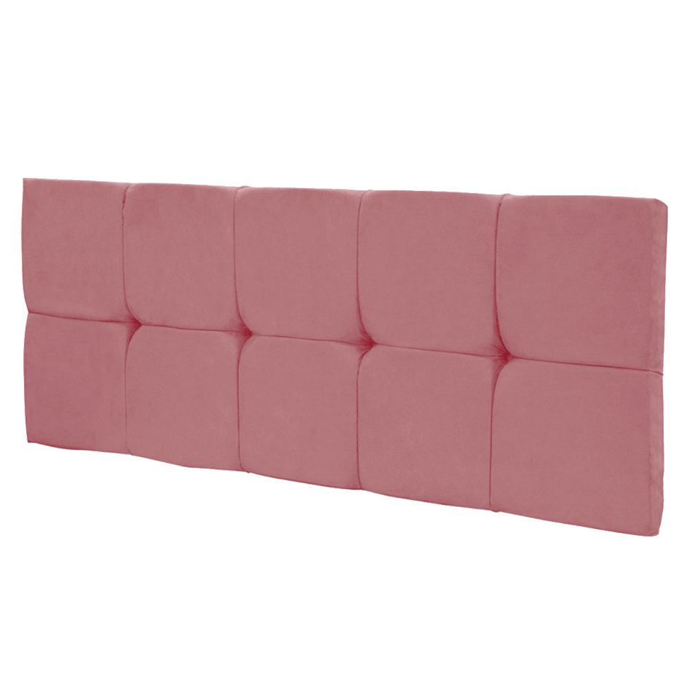Cabeceira Painel Nina para Cama Box Solteiro 90 cm Suede Rose D'Rossi