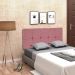 Cabeceira Painel Nina para Cama Box Solteiro 90 cm Suede Rose D'Rossi