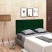 Cabeceira Painel Nina para Cama Box Solteiro 90 cm Suede Verde D'Rossi