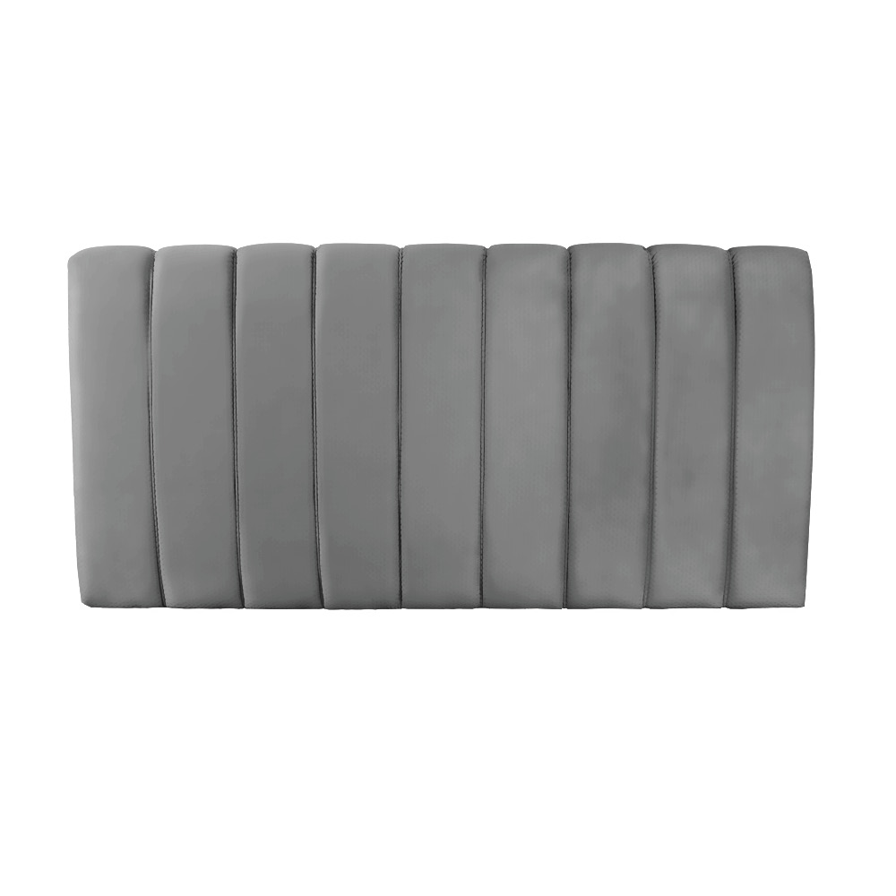 Cabeceira Painel Olivia Casal 140 cm Veludo Cinza - D'Rossi