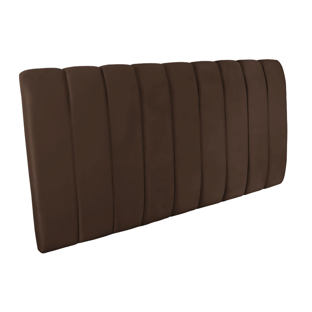 Cabeceira Painel Olivia Casal 140 cm Veludo Marrom - D'Rossi