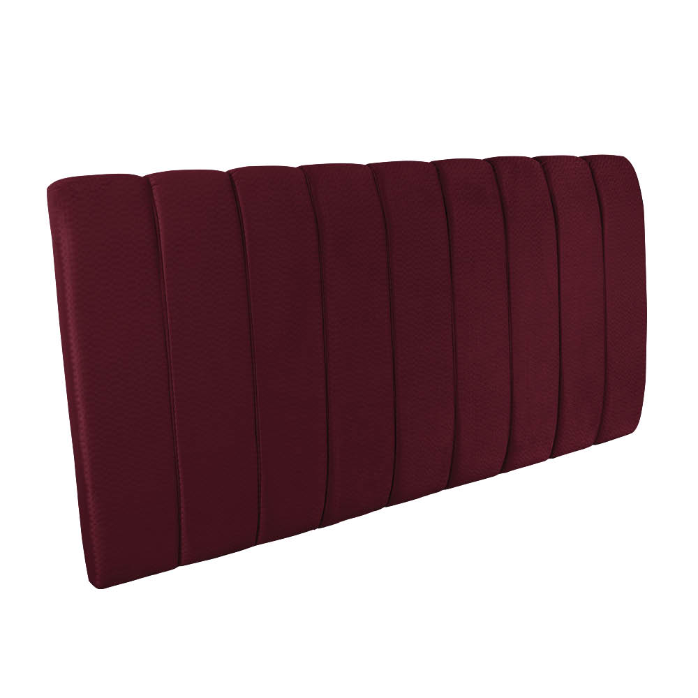 Cabeceira Painel Olivia Casal 140 cm Veludo Vinho Trabalhado A125 - D'Rossi