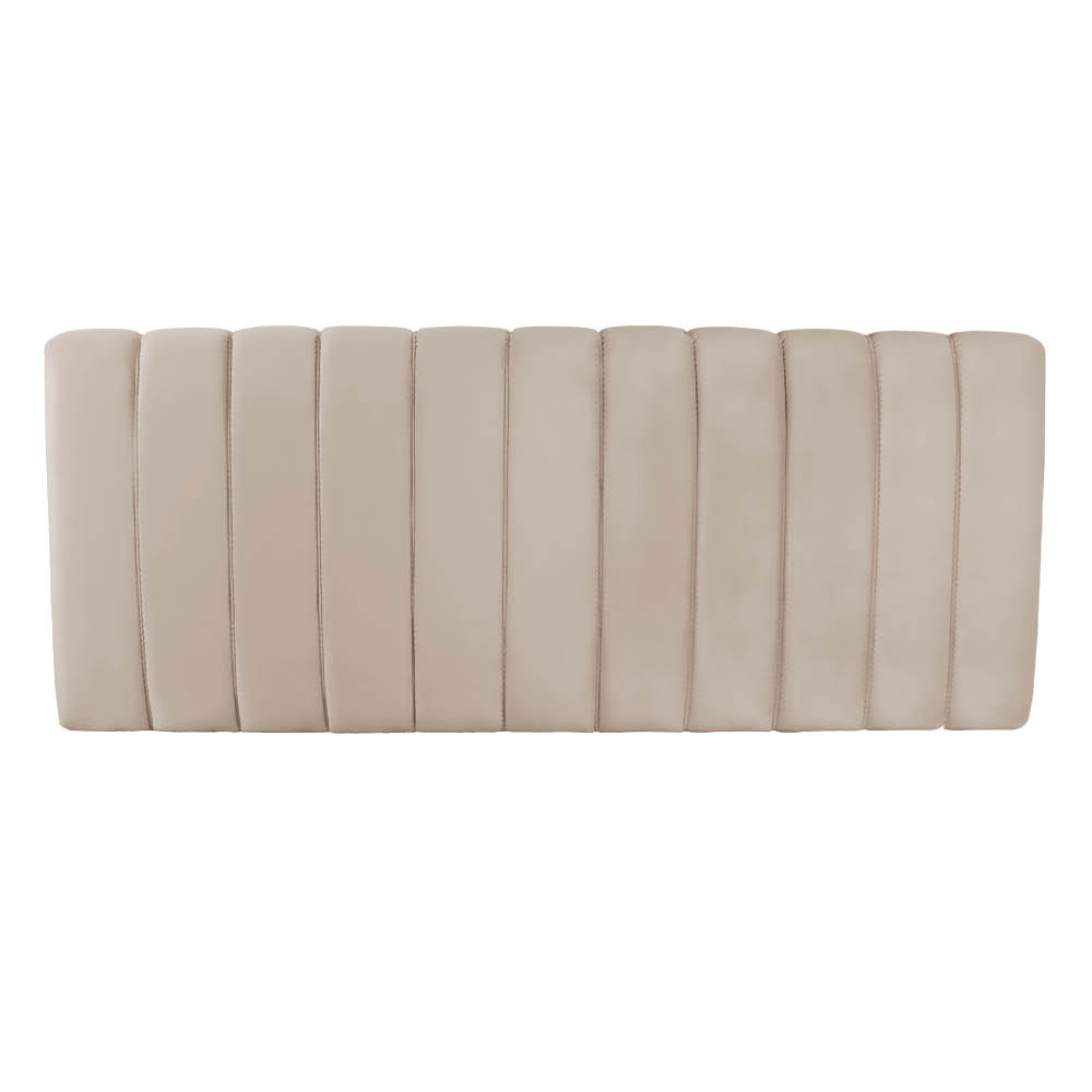 Cabeceira Painel Olivia King 195 cm Veludo Bege - D'Rossi