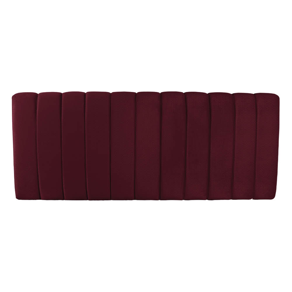 Cabeceira Painel Olivia King 195 cm Veludo Vinho Trabalhado A125 - D'Rossi