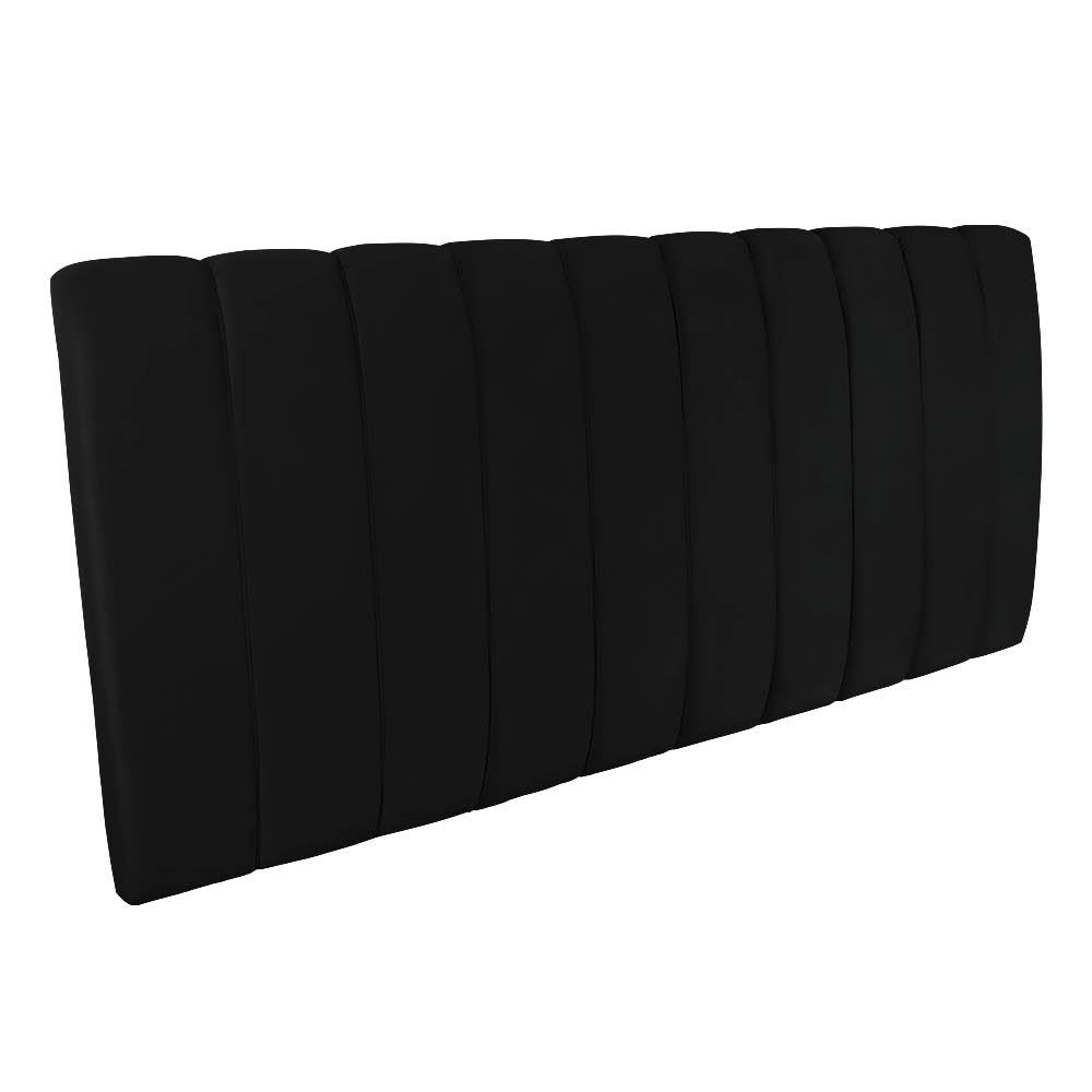 Cabeceira Painel Olivia Queen 160 cm Veludo Preto - D'Rossi