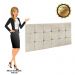 Cabeceira Painel Sleep para Cama Box Solteiro 1,00 m Suede Bege - D'Rossi