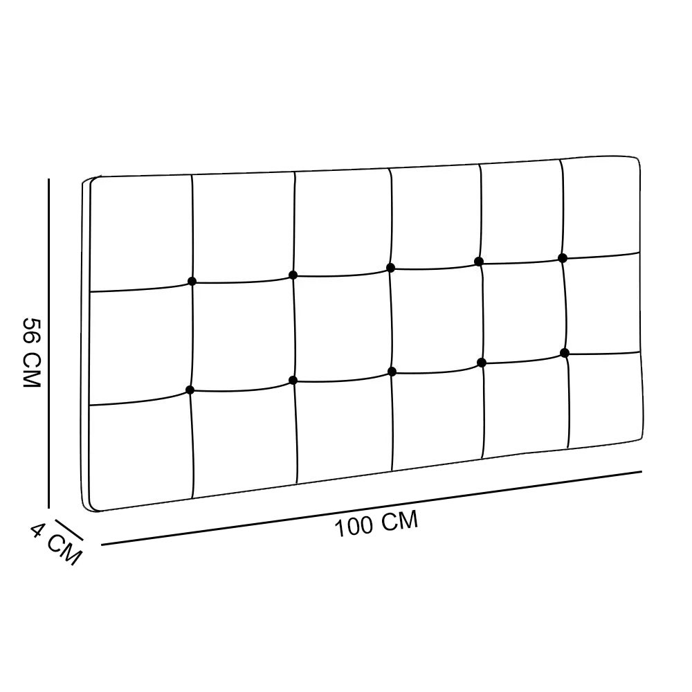 Cabeceira Painel Sleep para Cama Box Solteiro 1,00 m Suede Bege - D'Rossi