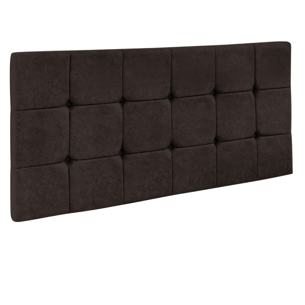 Cabeceira Painel Sleep para Cama Box Solteiro 1,00 m Suede Marrom - D'Rossi