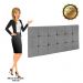 Cabeceira Painel Sleep para Cama Box Solteiro 1,00 m Veludo Cinza - D'Rossi