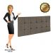 Cabeceira Painel Sleep para Cama Box Solteiro 90 cm Suede Marrom Rato - D'Rossi