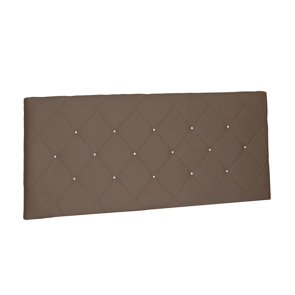 Cabeceira Painel Tânia Para Cama Box Casal 140 cm Suede Caramelo - D'Rossi