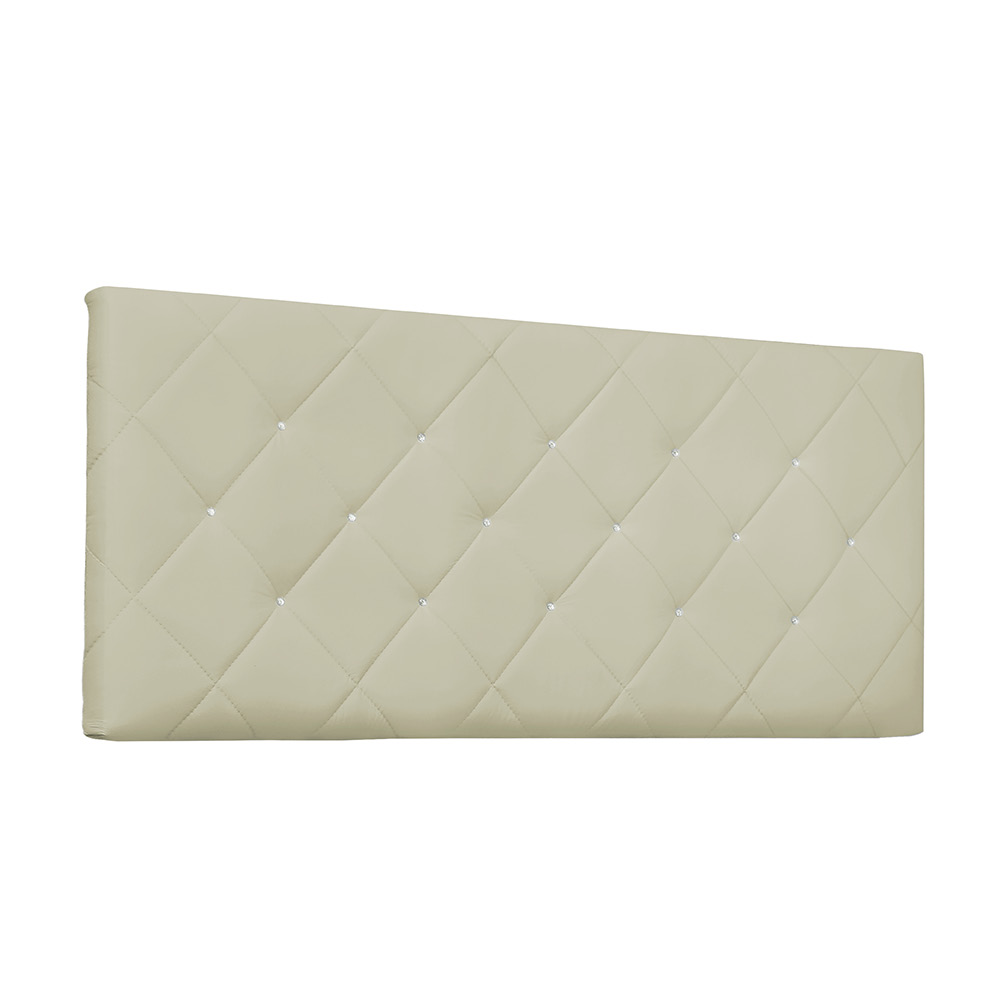 Cabeceira Painel Tânia Para Cama Box Solteiro 90 cm Corino Bege - D'Rossi