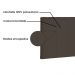 Cabeceira Painel Verona Para Cama Box Casal 140 cm Suede Café - D'Rossi