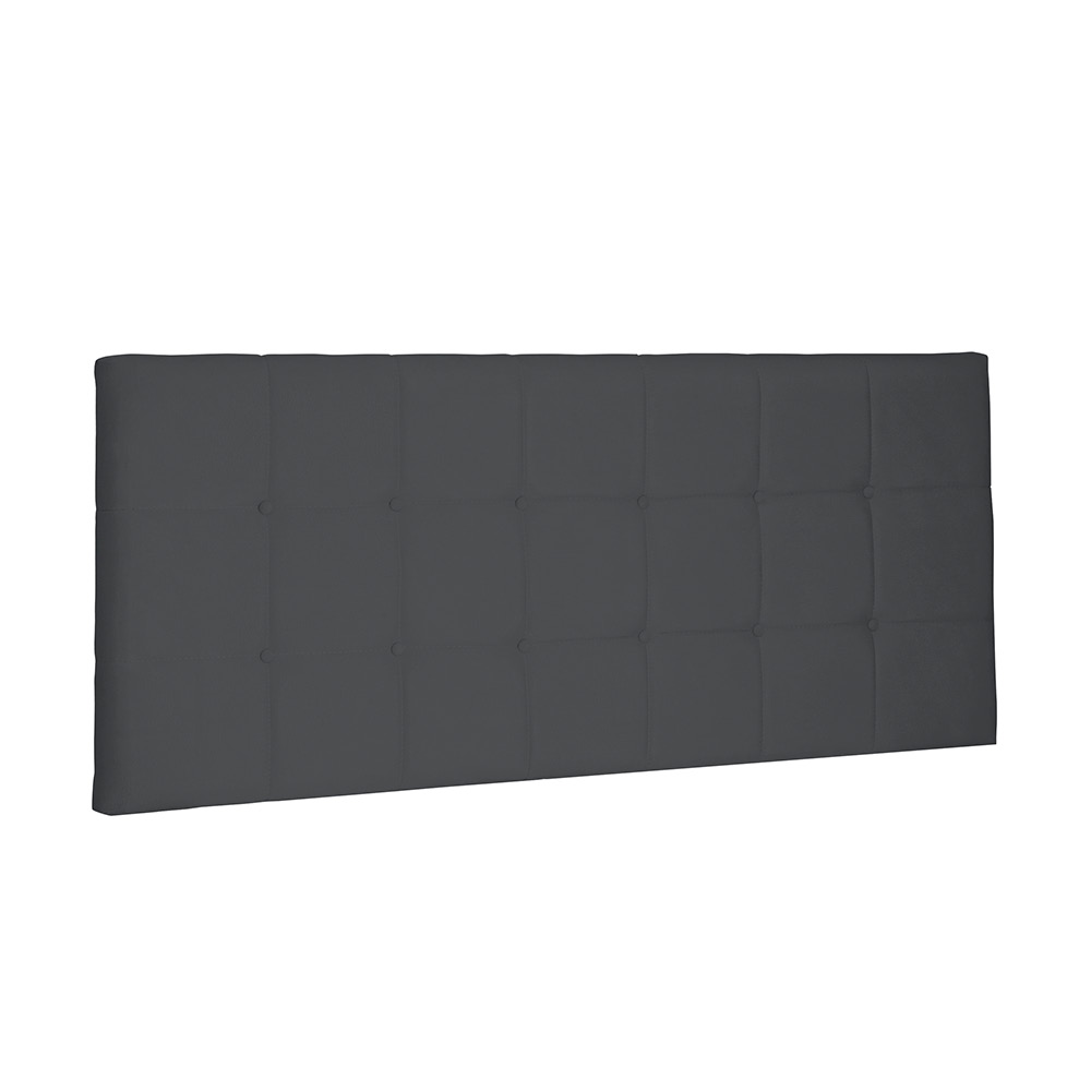Cabeceira Painel Verona Para Cama Box King 195 cm Suede Cinza - D'Rossi