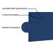 Cabeceira Painel Verona Para Cama Box Solteiro 90 cm Suede Azul Marinho - D'Rossi