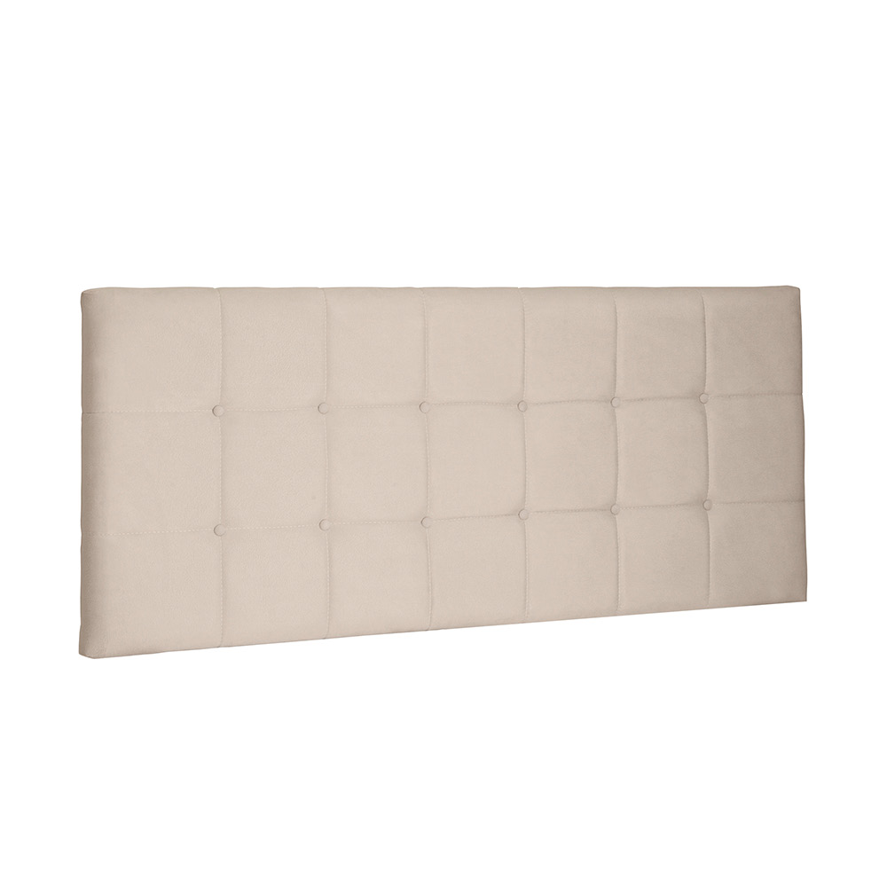 Cabeceira Painel Verona Para Cama Box Solteiro 90 cm Suede Bege - D'Rossi