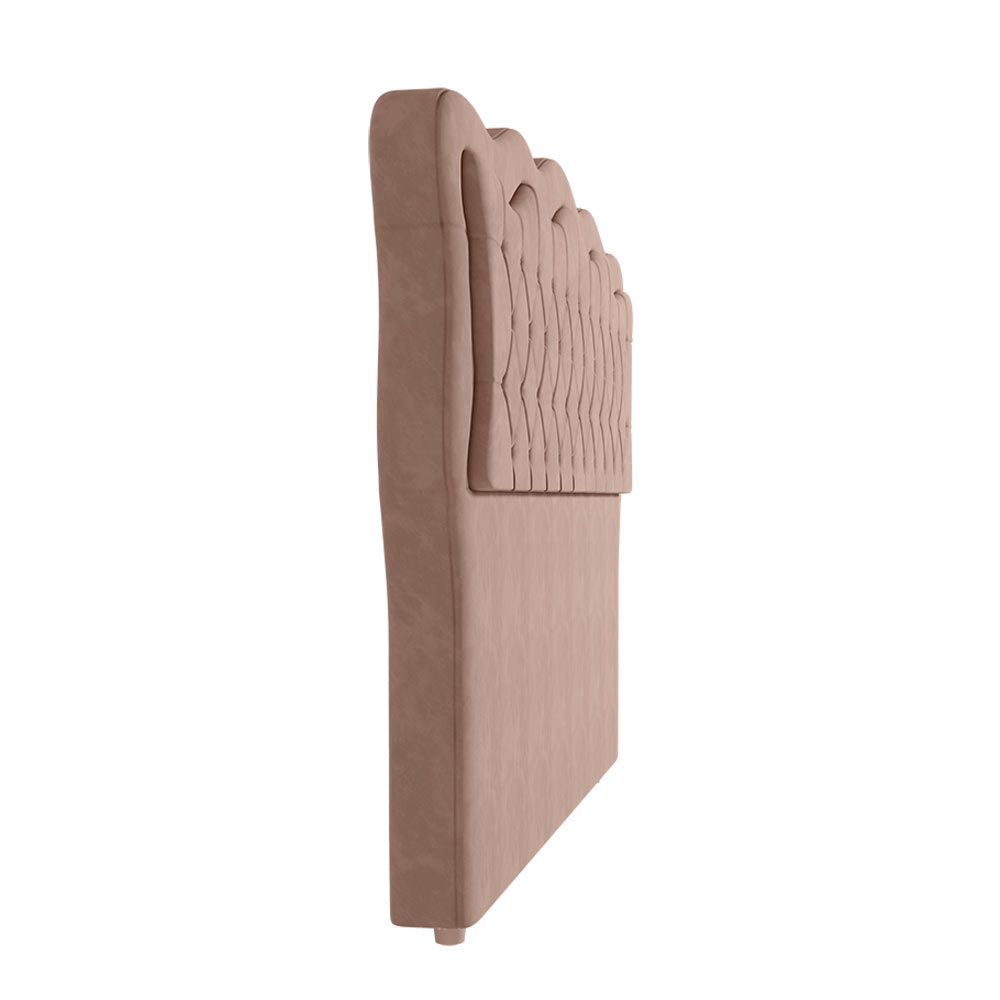 Cabeceira Para Cama Box Casal 140 cm Eliza Veludo Bege I02 - D'Rossi