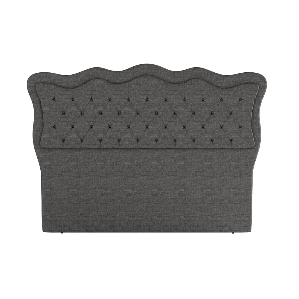 Cabeceira Para Cama Box King 193 cm Eliza Linho Cinza I02 - D'Rossi
