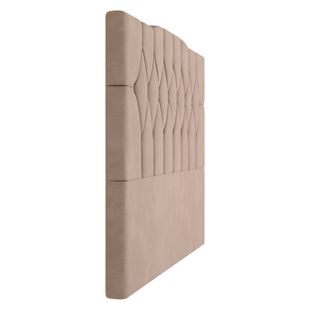 Cabeceira Para Cama Box Solteiro 90 cm Amanda Veludo Bege I02 - D'Rossi
