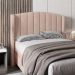 Cabeceira Para Cama Box Solteiro 90 cm Angel Veludo Bege I02 - D'Rossi