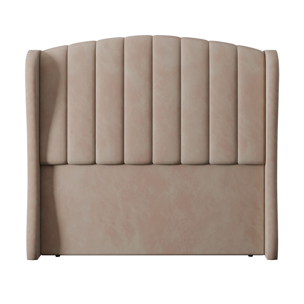 Cabeceira Para Cama Box Solteiro 90 cm Angel Veludo Bege I02 - D'Rossi