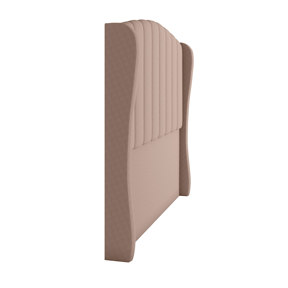 Cabeceira Para Cama Box Solteiro 90 cm Angel Veludo Bege I02 - D'Rossi