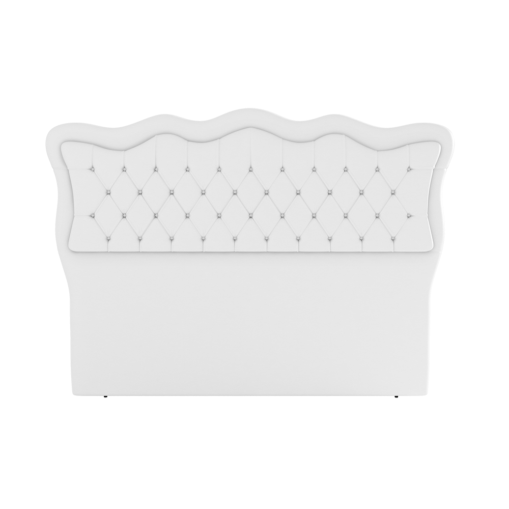 Cabeceira Para Cama Box Solteiro 90 cm Eliza Corino Branco I02 - D'Rossi