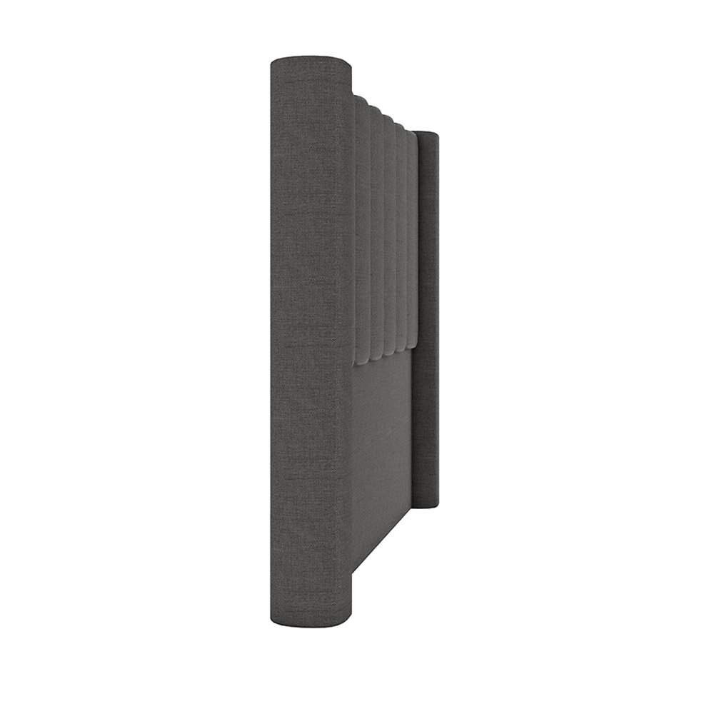 Cabeceira Para Cama Box Solteiro 90 cm Rania Linho Cinza I02 - D'Rossi