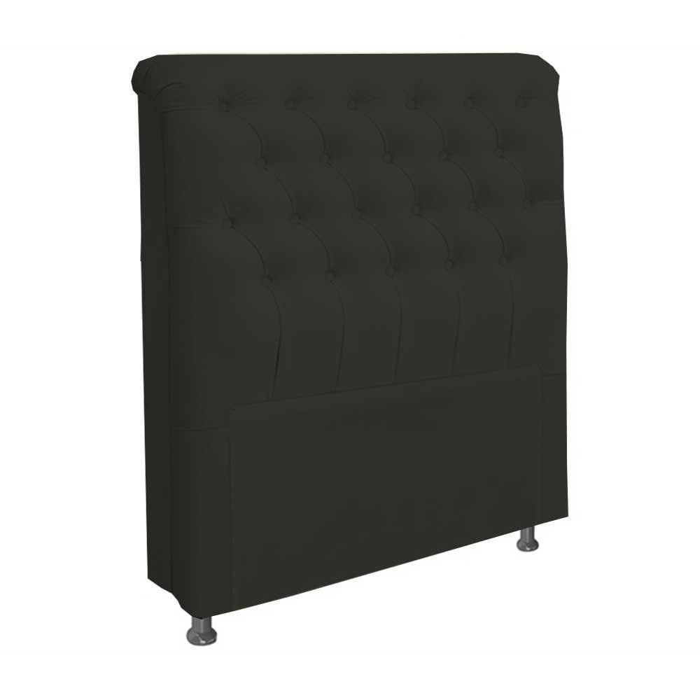 Cabeceira Paris Cama Box Solteiro 100 cm Corino Preto D'Rossi