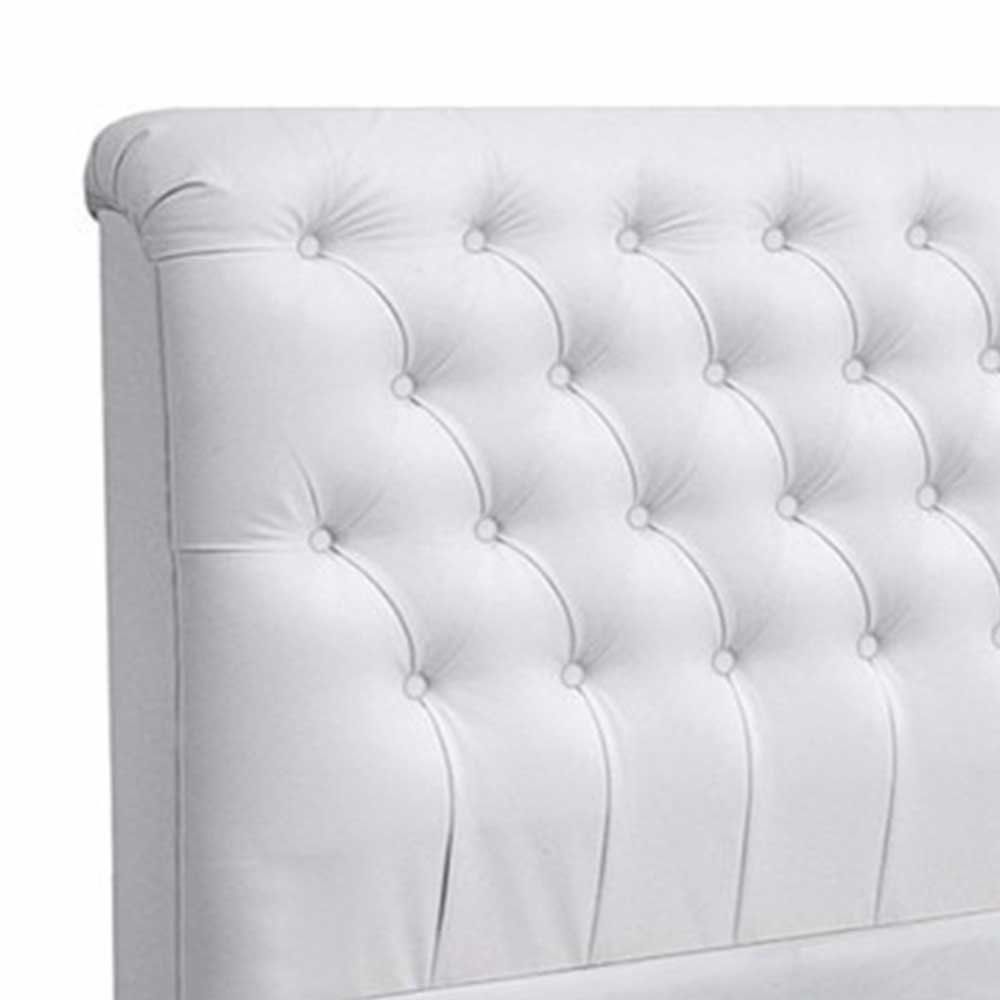 Cabeceira Paris para Cama Box Solteiro 90 Cm Corino Branco - D'Rossi