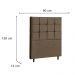Cabeceira Parma Para Cama Box Solteiro 90 cm Suede Marrom  - D'Rossi