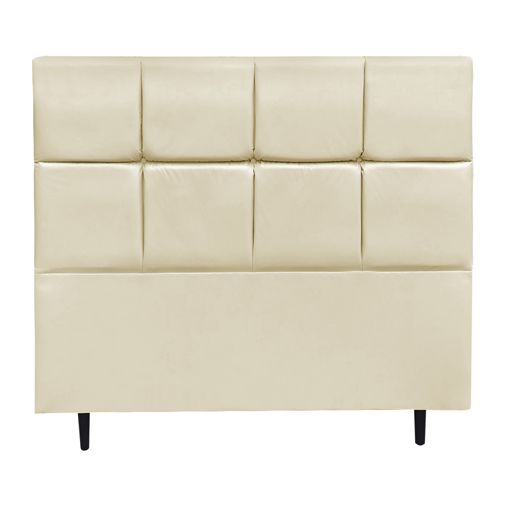 Cabeceira Roma para Cama Box Casal 140 cm Corino Bege - D'Rossi