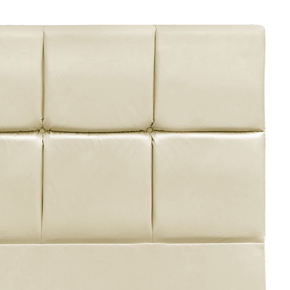 Cabeceira Roma para Cama Box Casal 140 cm Corino Bege - D'Rossi