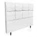 Cabeceira Roma para Cama Box Casal 140 cm Corino Branco - D'Rossi