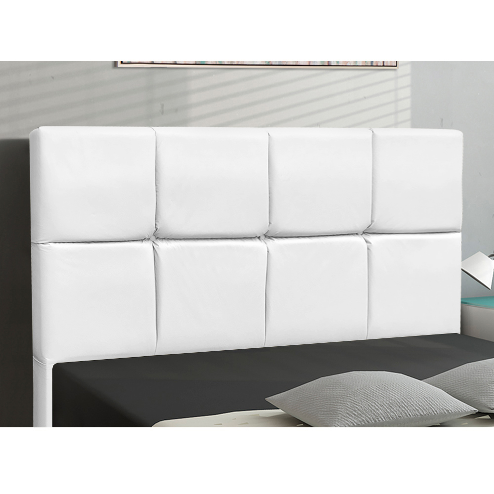 Cabeceira Roma para Cama Box Casal 140 cm Corino Branco - D'Rossi