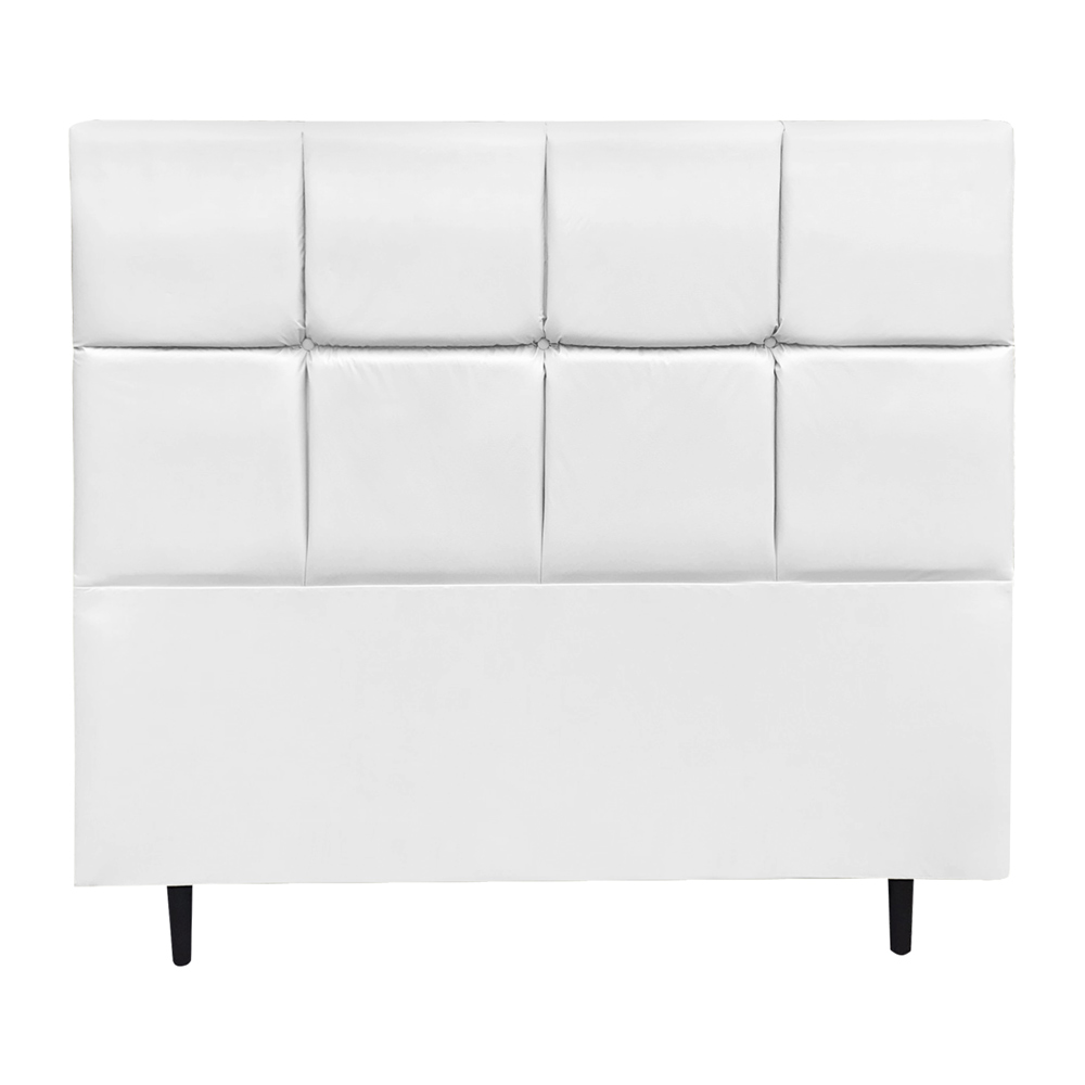 Cabeceira Roma para Cama Box Casal 140 cm Corino Branco - D'Rossi