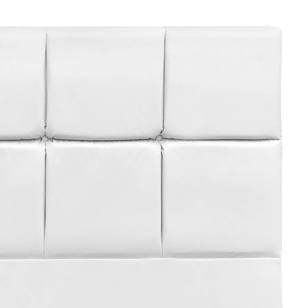 Cabeceira Roma para Cama Box Casal 140 cm Corino Branco - D'Rossi