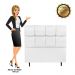 Cabeceira Roma para Cama Box Casal 140 cm Corino Branco - D'Rossi