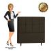 Cabeceira Roma para Cama Box Casal 140 cm Suede Marrom - D'Rossi