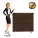 Cabeceira Roma para Cama Box Queen 160 cm Corino Marrom - D'Rossi